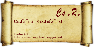 Csóri Richárd névjegykártya