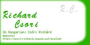 richard csori business card
