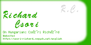 richard csori business card